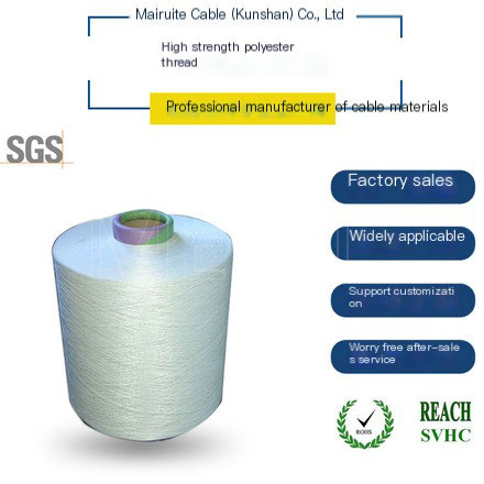 High strength polyester thread